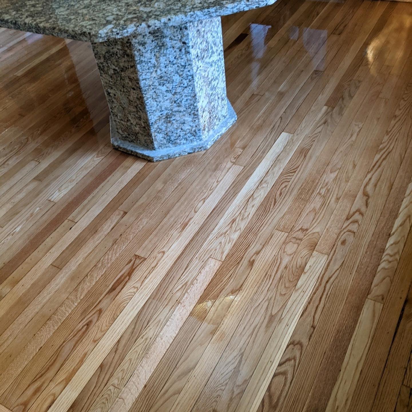 Hallway hardwood floor restoration