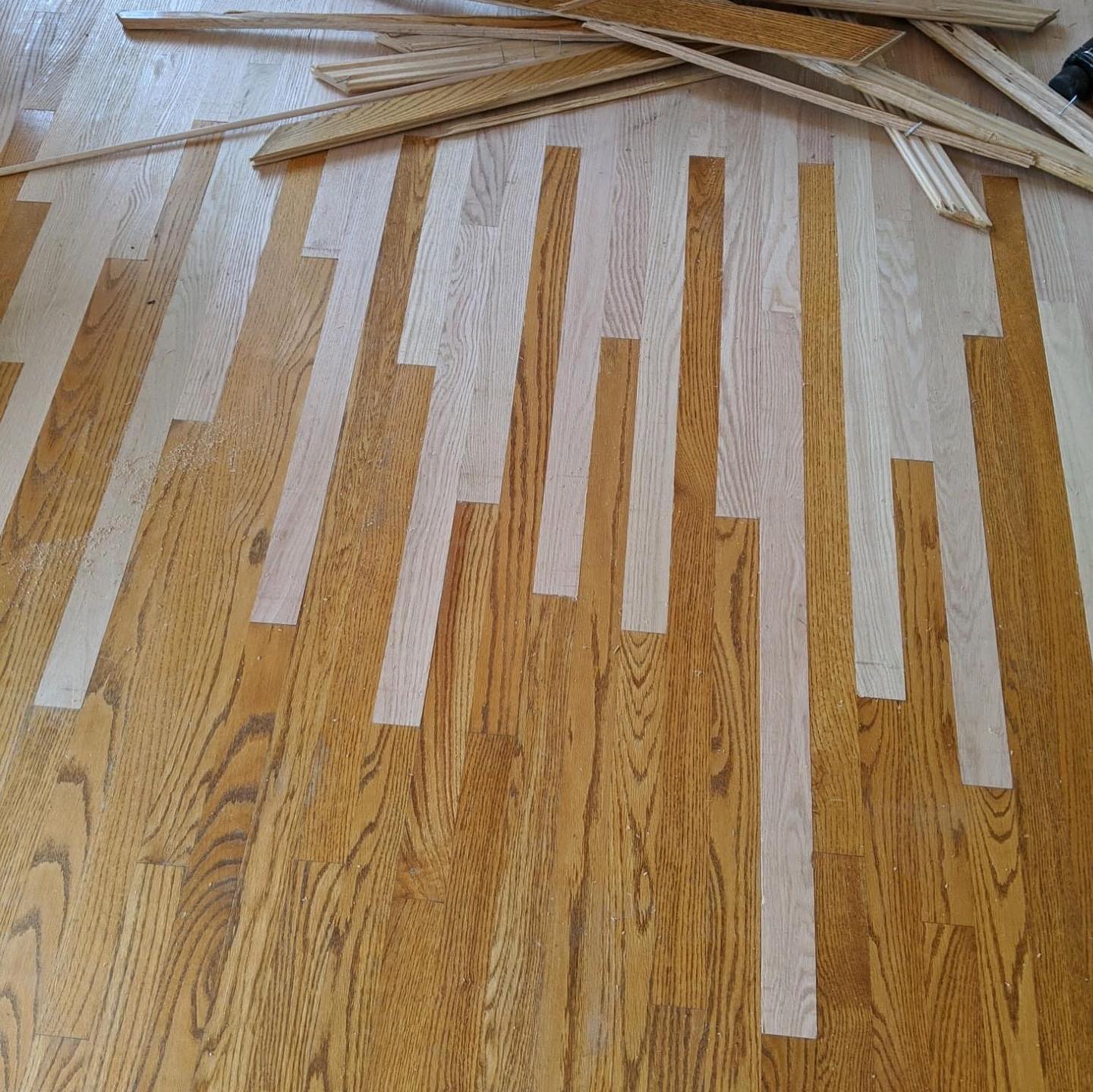 Threaded hardwood flooring
