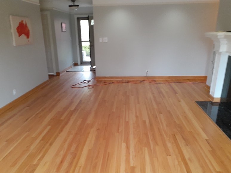 Hardwood floor in empty living room
